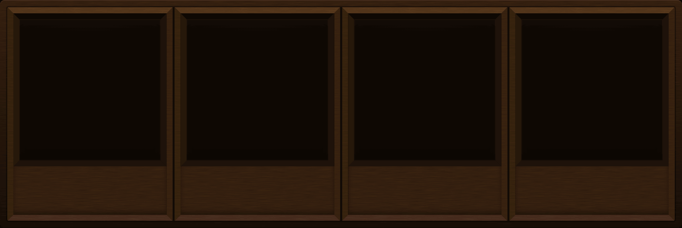 Smoked Walnut Display Case (1x4)